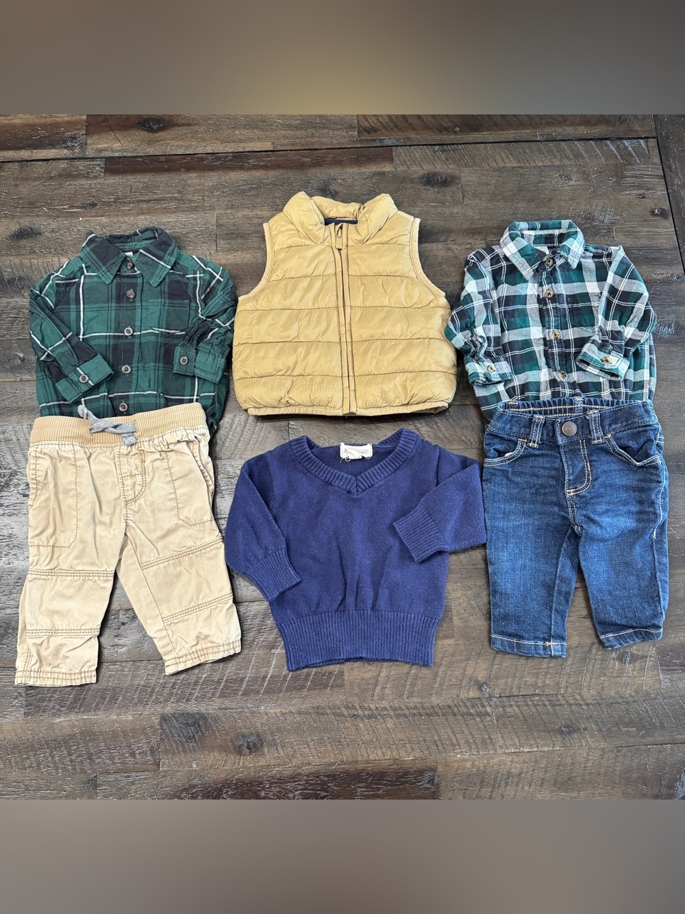 0-3m/3m Baby Boy Fall Clothing Bundle | 6-Piece Mix & Match Set | Mixed Brands
